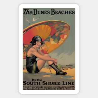 Vintage Poster: The Dunes Beaches Sticker